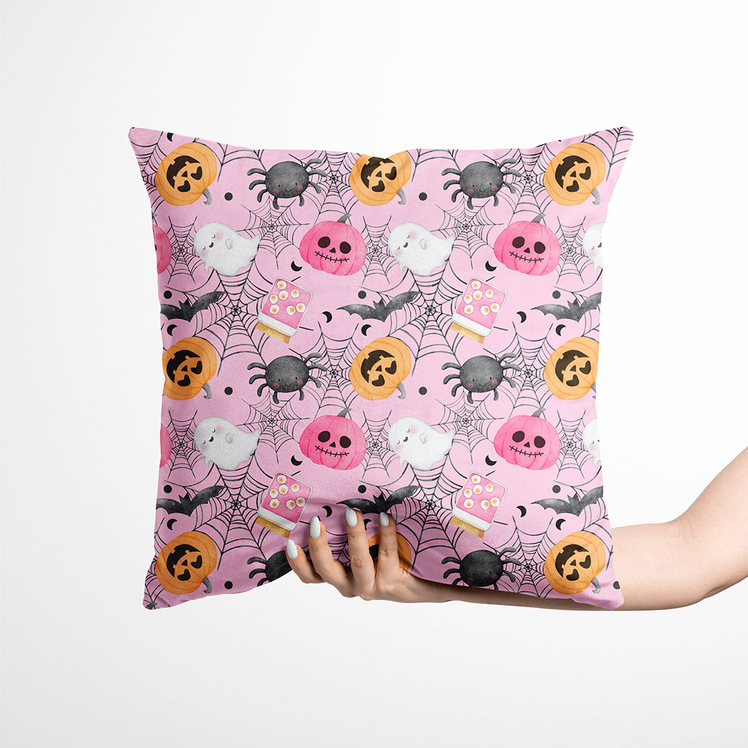 Pink Halloween Fabric