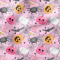 Pink Halloween Fabric