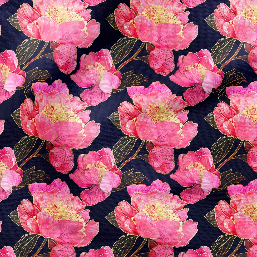 Pink Peonies Fabric