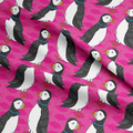 Puffins Pink Fabric