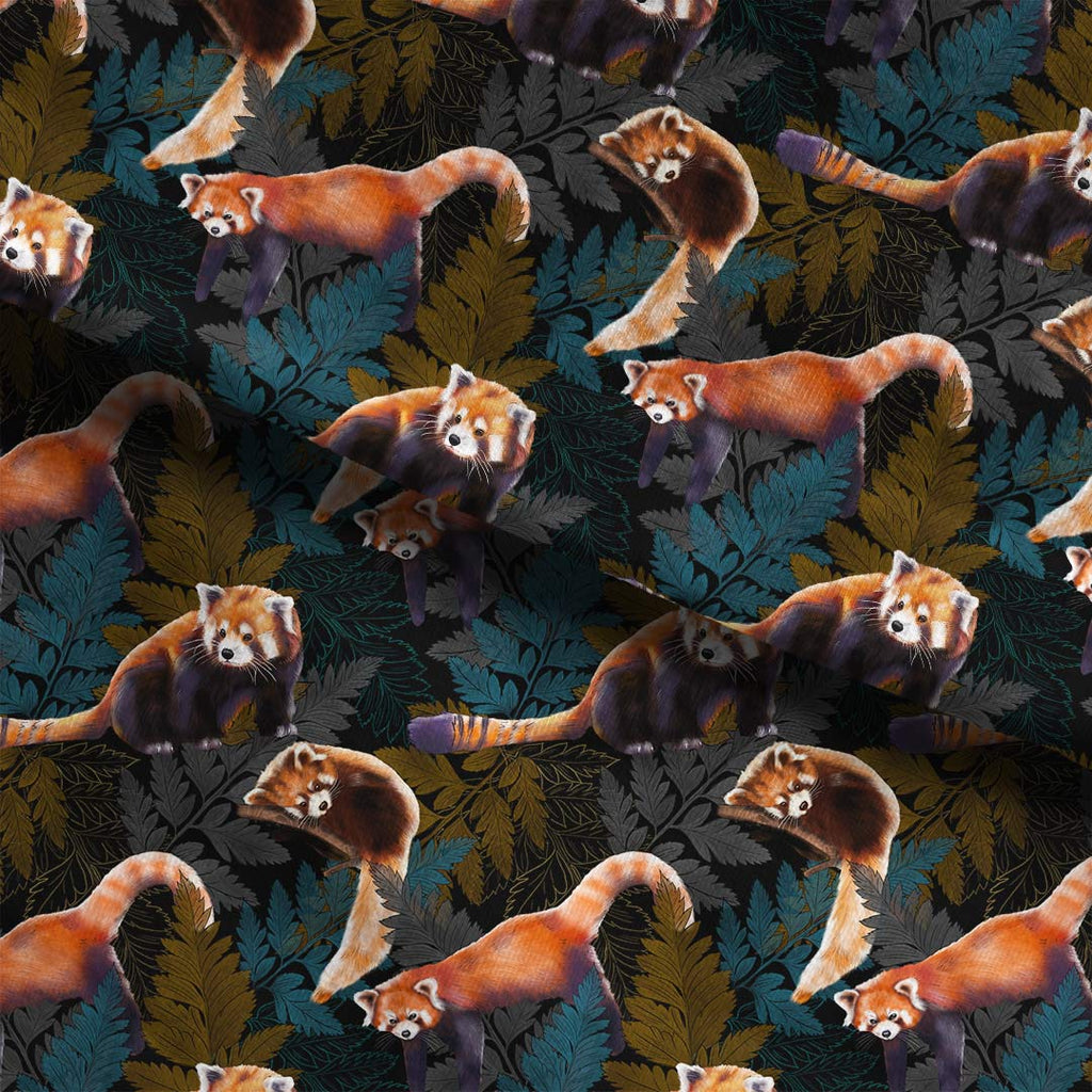 Red Pandas Fabric