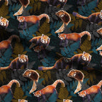 Red Pandas Fabric