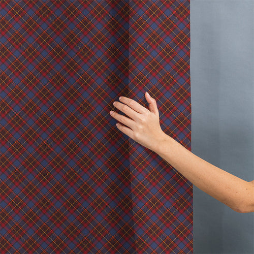 Aubergine Plaid Fabric 1432