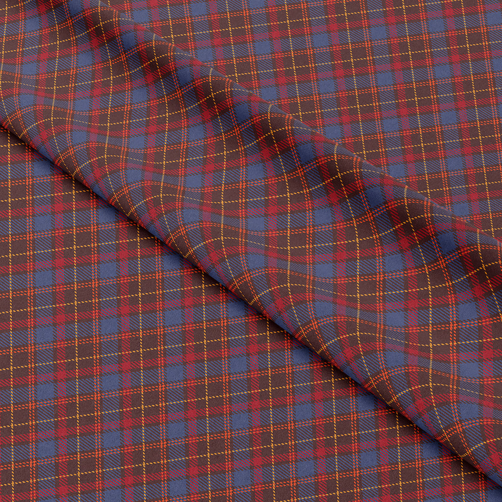 Aubergine Plaid Fabric 1432