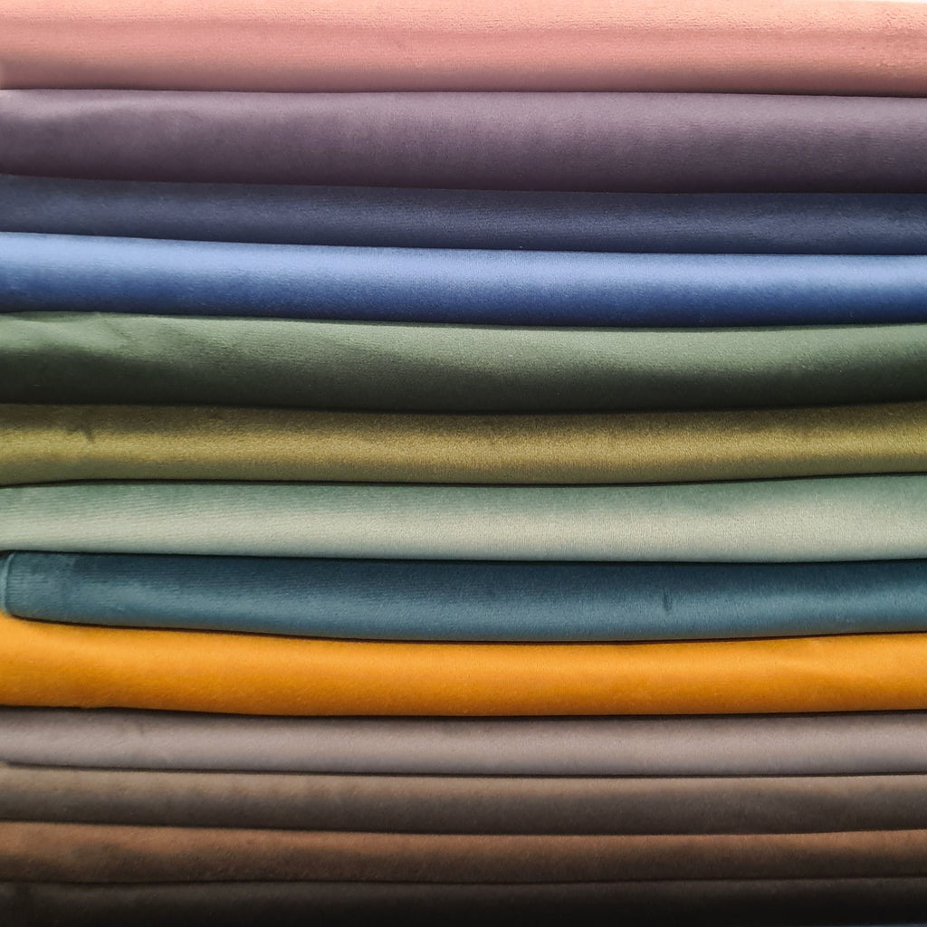 Plain French Velvet, various colours, priced by half metre