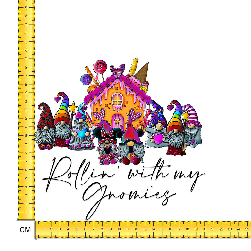 Rolling With My Gnomies Iron on Fabric Heat Transfer DTF-207