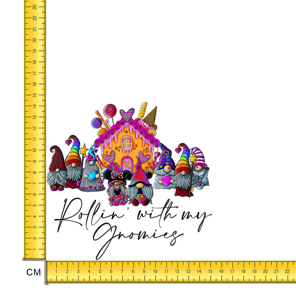 Rolling With My Gnomies Iron on Fabric Heat Transfer DTF-207