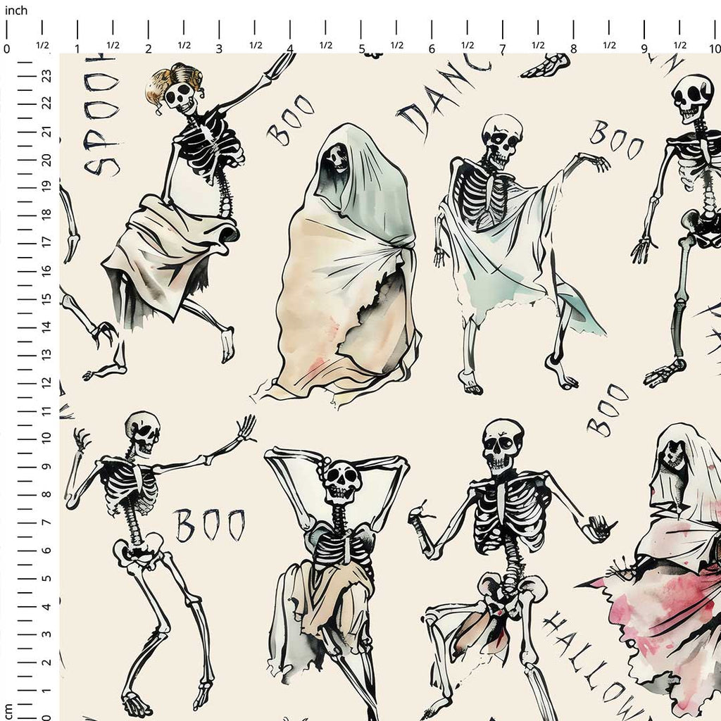 Skeleton Dance Fabric