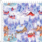 Snowy Village Fabric