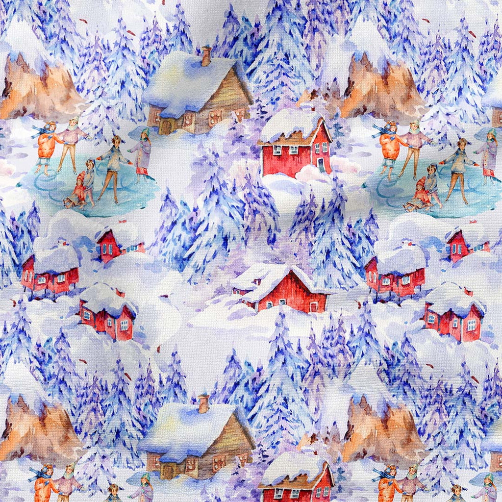 Snowy Village Fabric