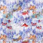 Snowy Village Fabric