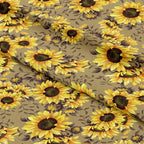 Sunflowers Beige Fabric