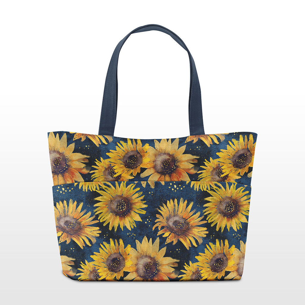 Sunflowers Navy Fabric