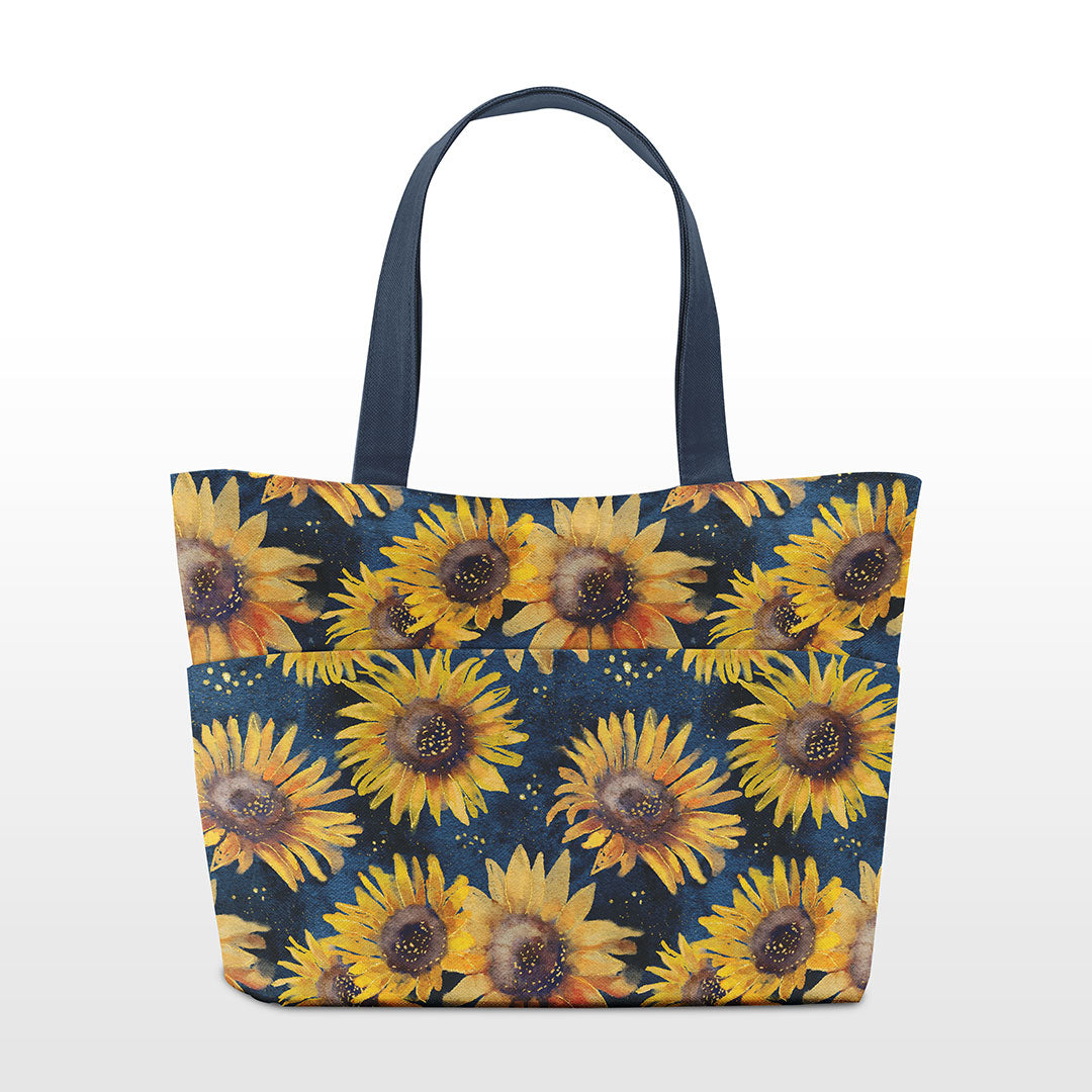 Sunflowers Navy Fabric