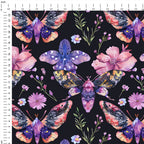 Watercolour Garden Moths Fabric
