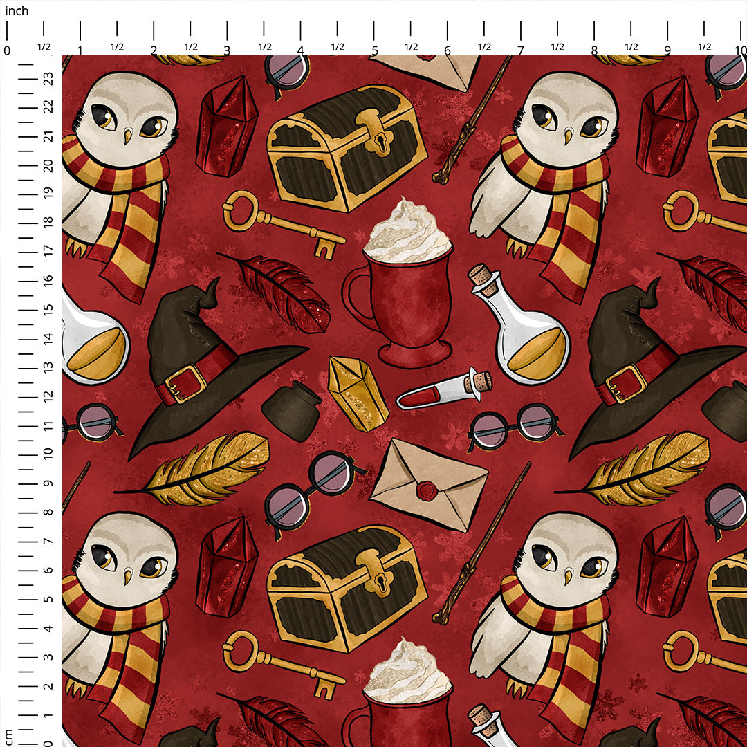 Wizarding Red Fabric